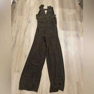 Pant suit, Almost Famous gold speckle L